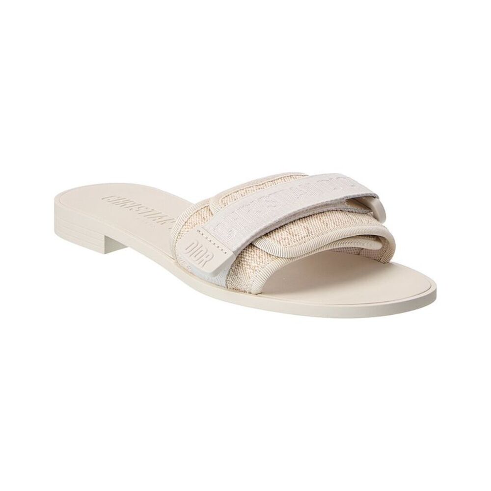 Dior Diorevolution Oblique Canvas Sandal, White